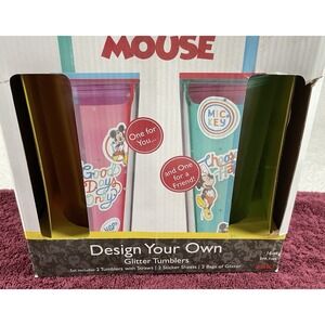 Disney Mickey Mouse Design Your Own Glitter Tumblers (2 16 Oz Tumblers) By Zak!
